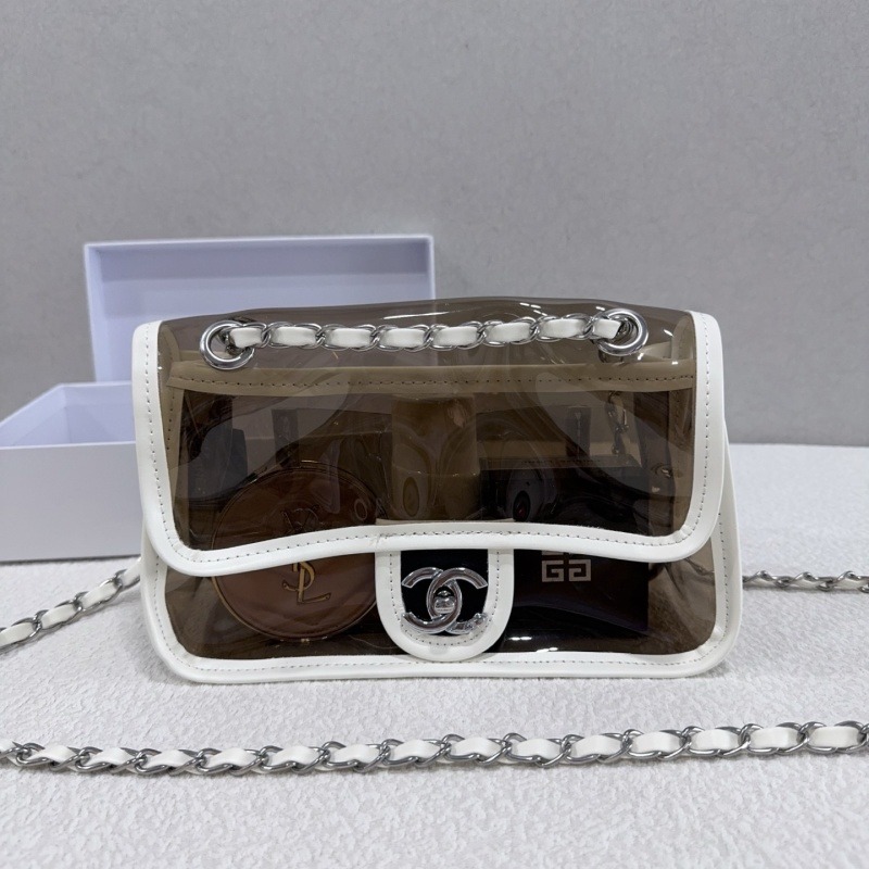 9080#Transparent PVC Chain Shoulder Bag