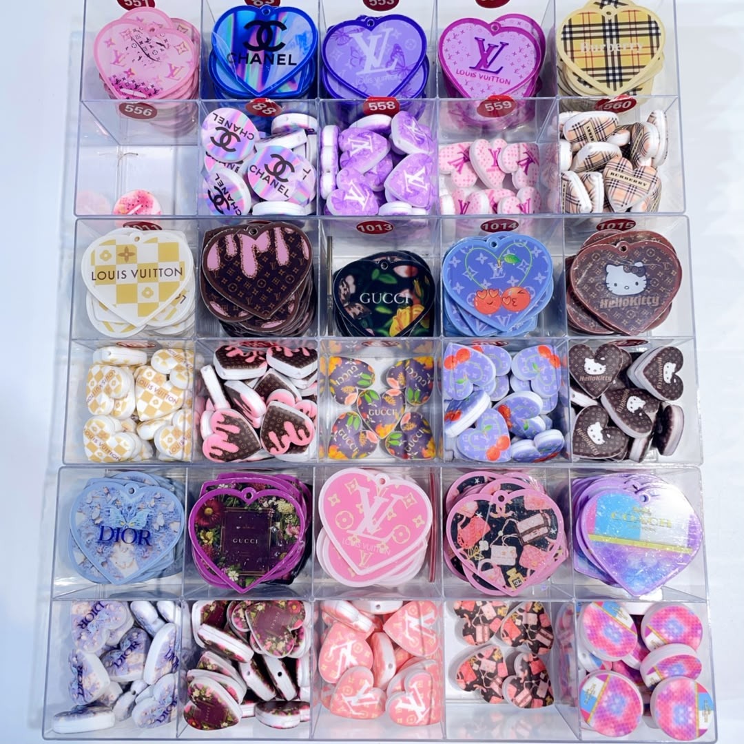 Matching Designer focal + heart pendant for keychain