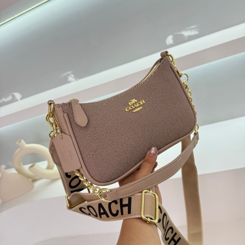 9025#Coach Crescent Hobo Crossbody Bag
