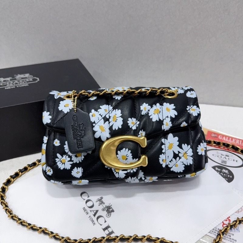 8013#Coach Quilted Print Chain Shoulder Bag