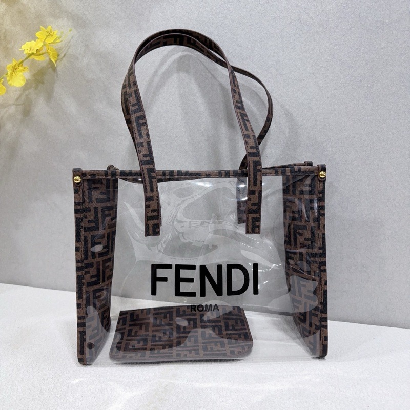 001#Branded Transparent PVC Tote Bag