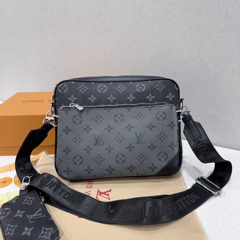 9968#LV Men's Three‑Piece Messenger Crossbody Bag