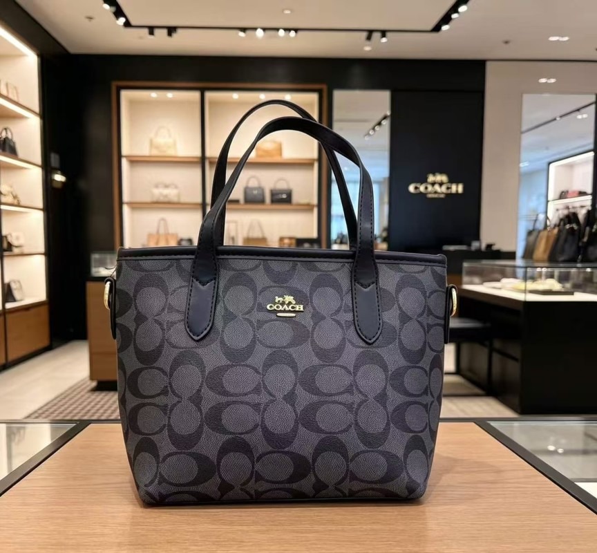 0011# Coach Mini Signature Tote Handbag