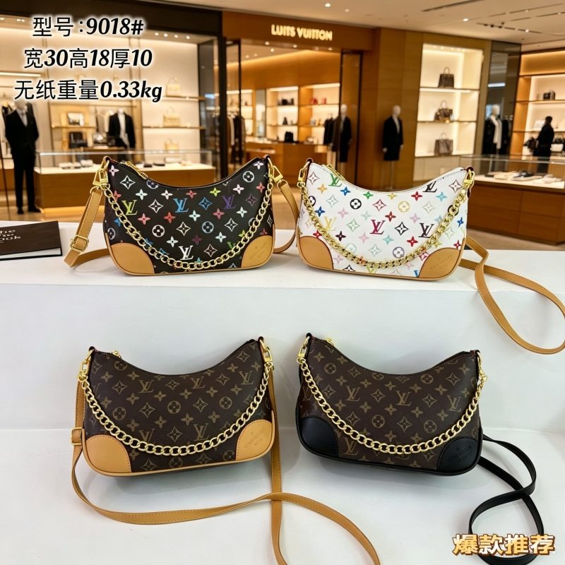 9018# LV Crescent HOBO Under‑arm Crossbody Bag