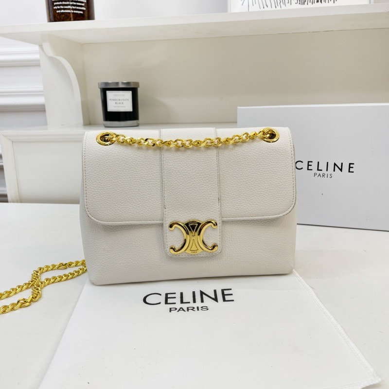 115853#Celine Triomphe Chain Shoulder Crossbody Bag with box