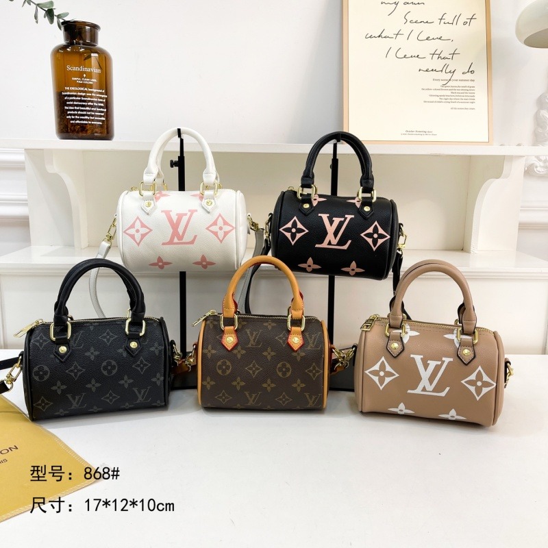 868#LV Mini Cylinder Pillow Hand‑held Crossbody Bag