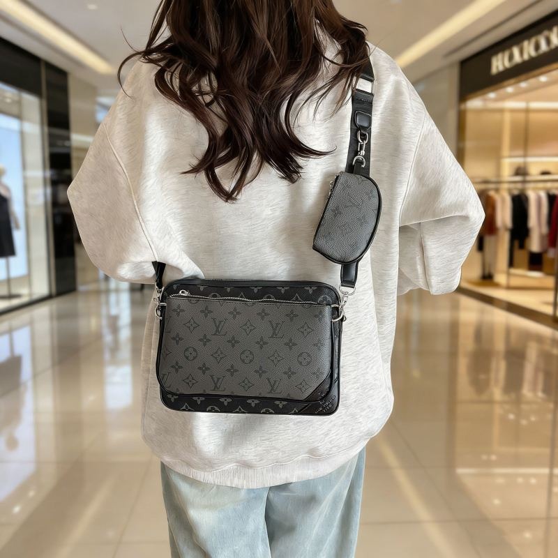 ML#9052 LV Men's 2‑in‑1 Messenger Crossbody Bag