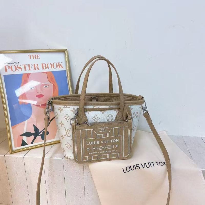 4559#Louis Vuitton Reversible Mini Tote Bucket Bag