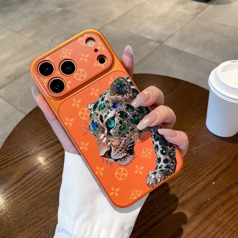 Gold-plated embossed phone case