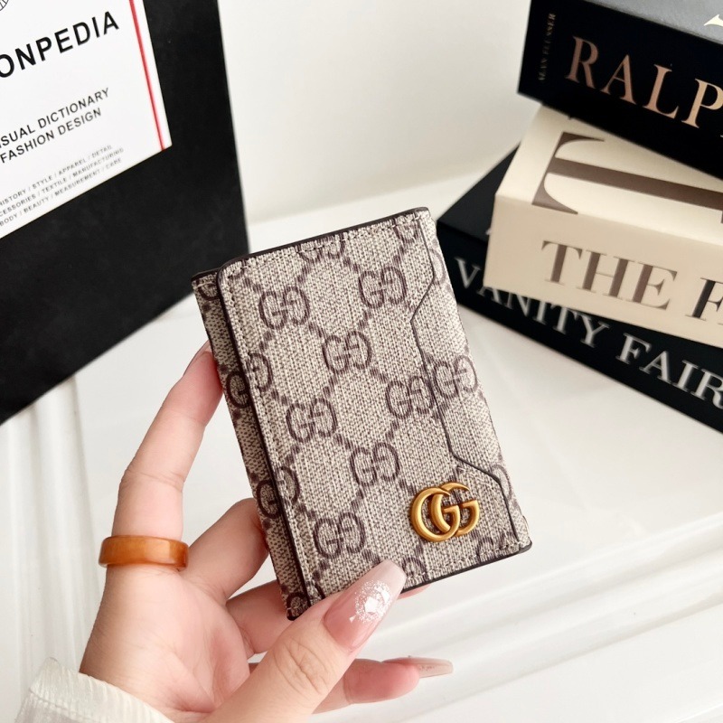 LV/Gucci High-quality tri-fold large-capacity card holder