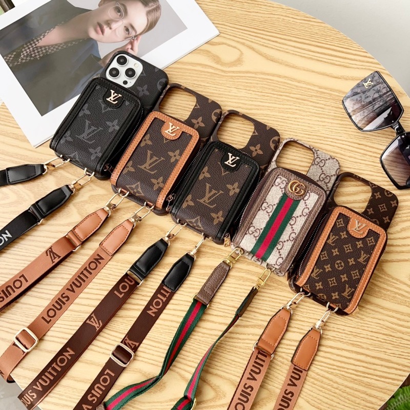 PC shell (full leather feel) vertical zipper card holder