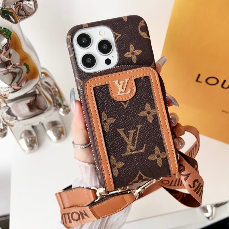 PC shell (full leather feel) vertical zipper card holder