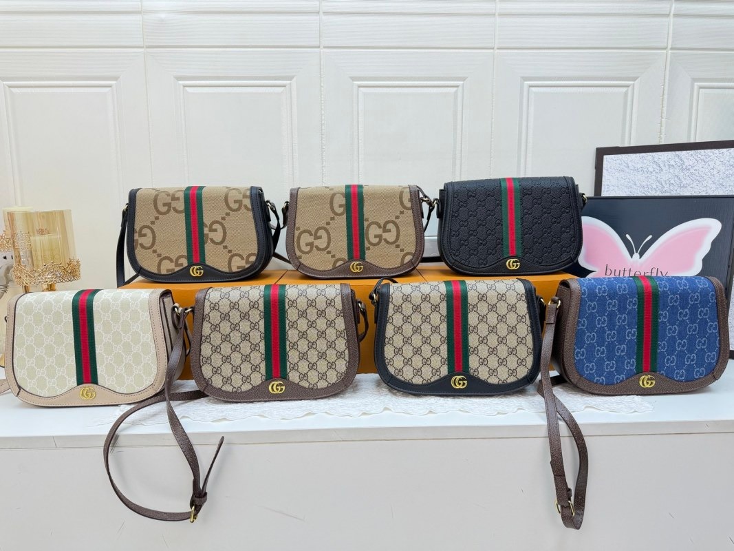 1670#Ophidia GG Saddle Crossbody Bag