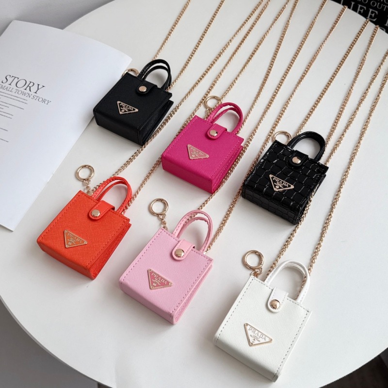 +Hanging chain Portable headphone bag Lipstick packet Prada Pradhan