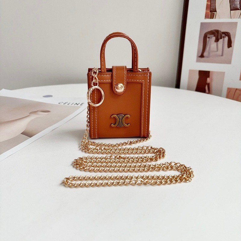 +Hanging chain Portable headphone bag Lipstick packet Celine