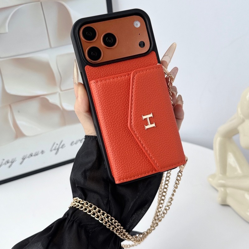 H Gold Label Hermès Lychee Organ Card Case