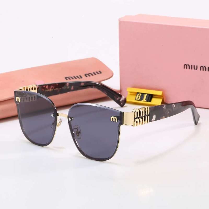 61 131510 Miu Miu Semi‑Rimless Square Sunglasses