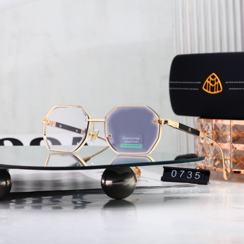 0735 P25232528 Maybach Metal Octagonal Photochromic Sunglasses