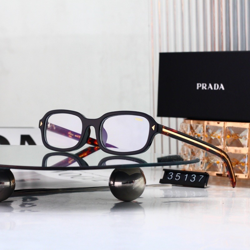 35137 P20232525 Prada Black Square Optical Glasses