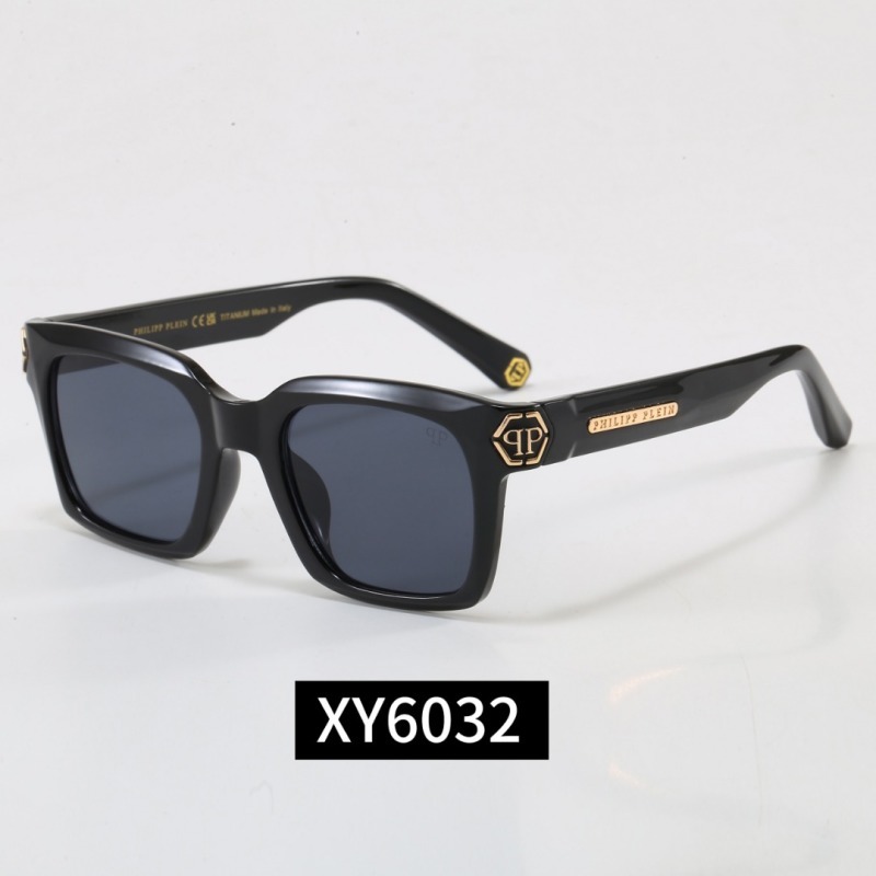 XY6032 Philipp Plein Black Square Sunglasses