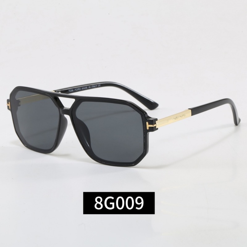 8G009 Tom Ford Black Gold Aviator Sunglasses