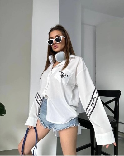 01102# Women's designer long-sleeved shirt