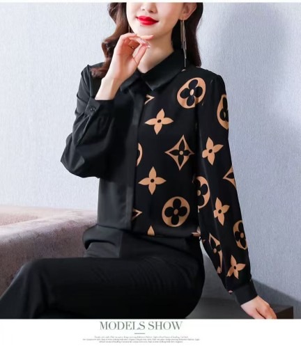 01102# Women's designer long-sleeved shirt