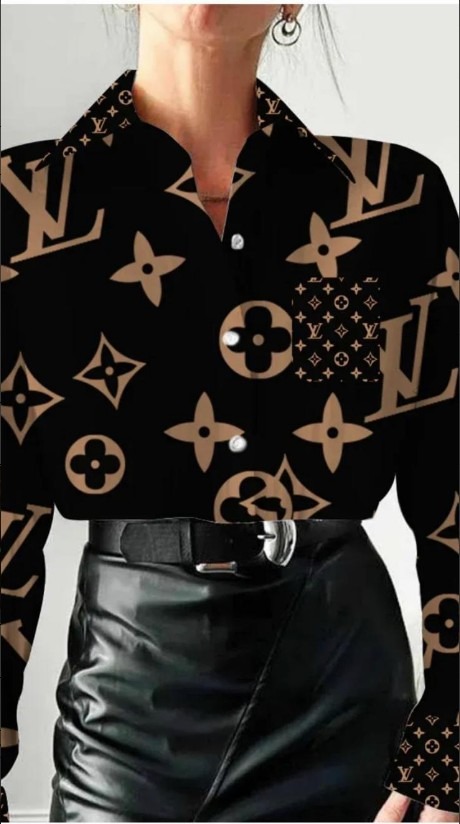 01102# Women's designer long-sleeved shirt