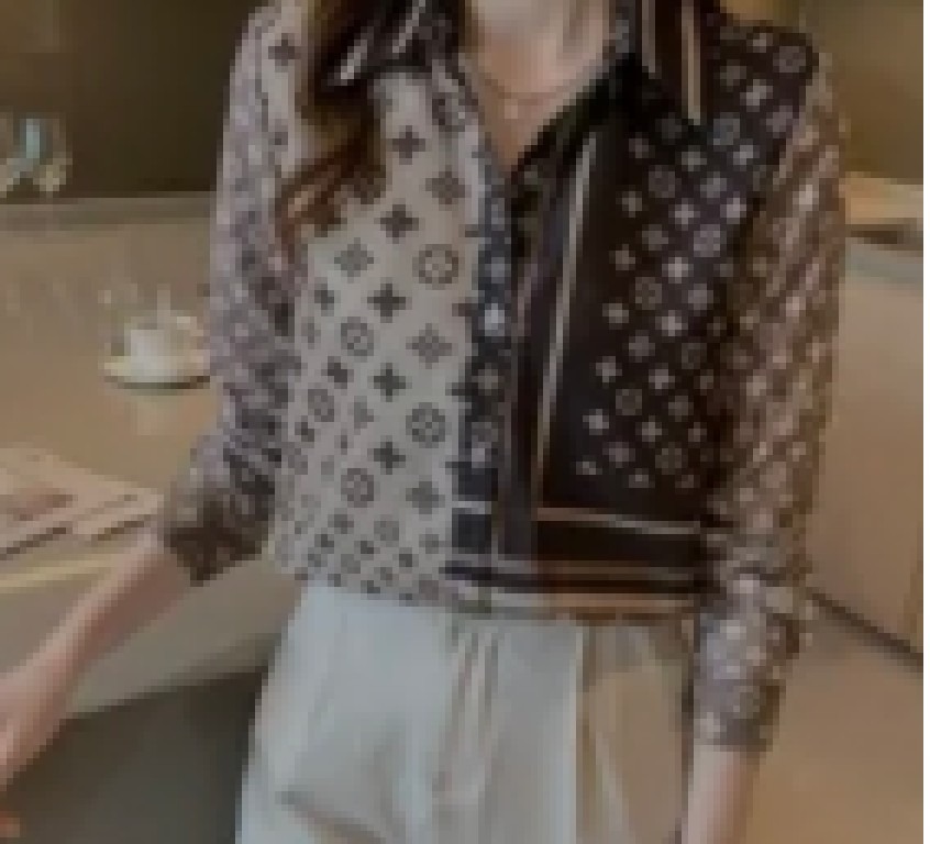 01102# Women's designer long-sleeved shirt