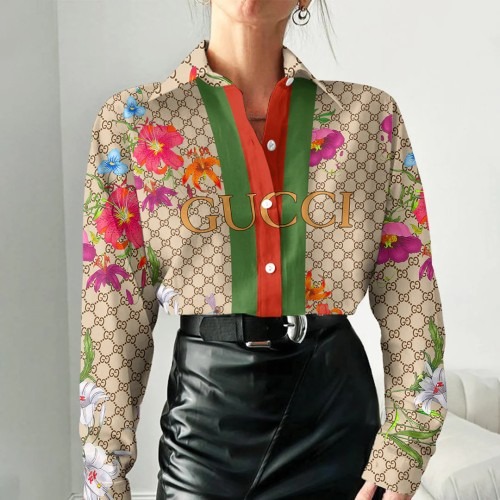 01102# Women's designer long-sleeved shirt