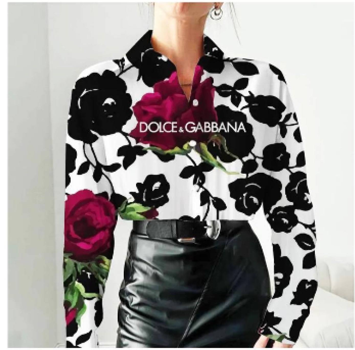 01102# Women's designer long-sleeved shirt
