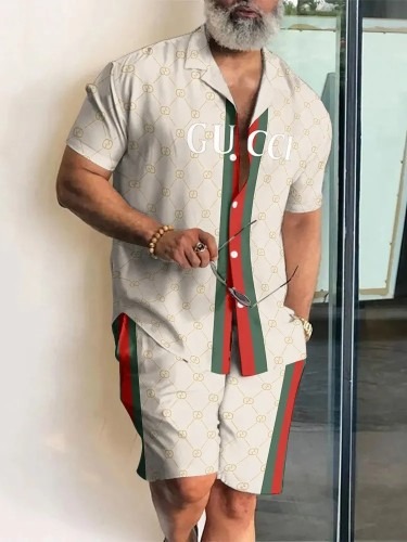 01103# men's short sleeve shorts DESIGNER Ancient Set