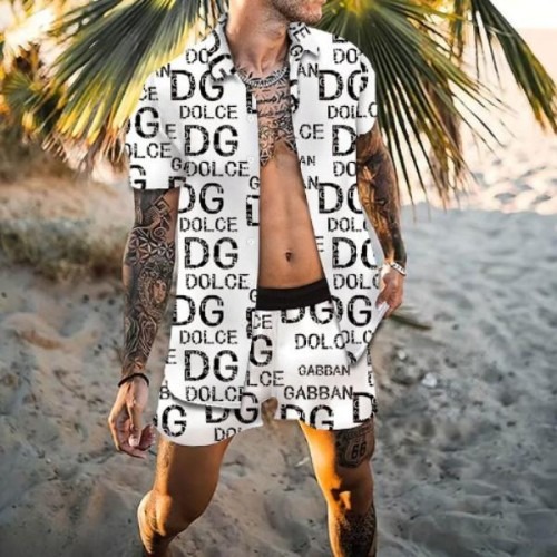 01103# men's short sleeve shorts DESIGNER Ancient Set