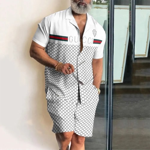 01103# men's short sleeve shorts DESIGNER Ancient Set