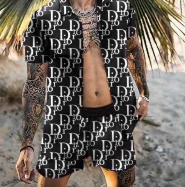01103# men's short sleeve shorts DESIGNER Ancient Set