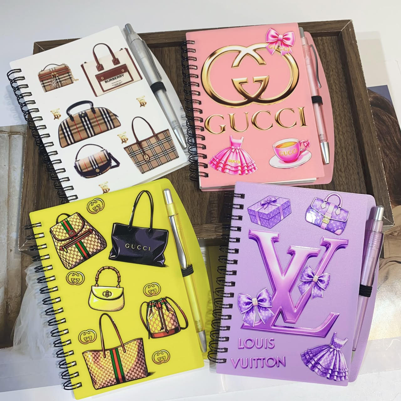 Solid color available diy Notebook(With Pen)