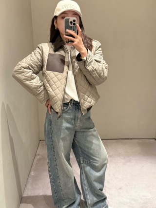 Fall Winter Newest Corduroy Collar Diamond Plaid Cotton Jacket🩶High quality windproof waterproof nylon material