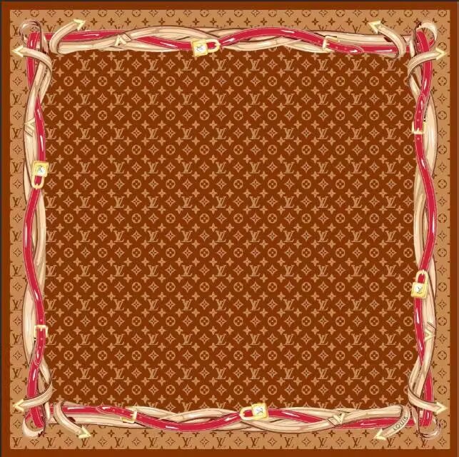 One-sided square silk scarf