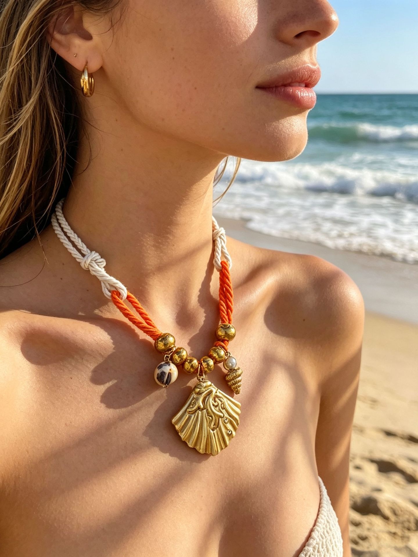 Bohemian Beach Bracelet Women Summer Vacation Knitted Necklace Bracelet Women Niche Design Feels Stacked