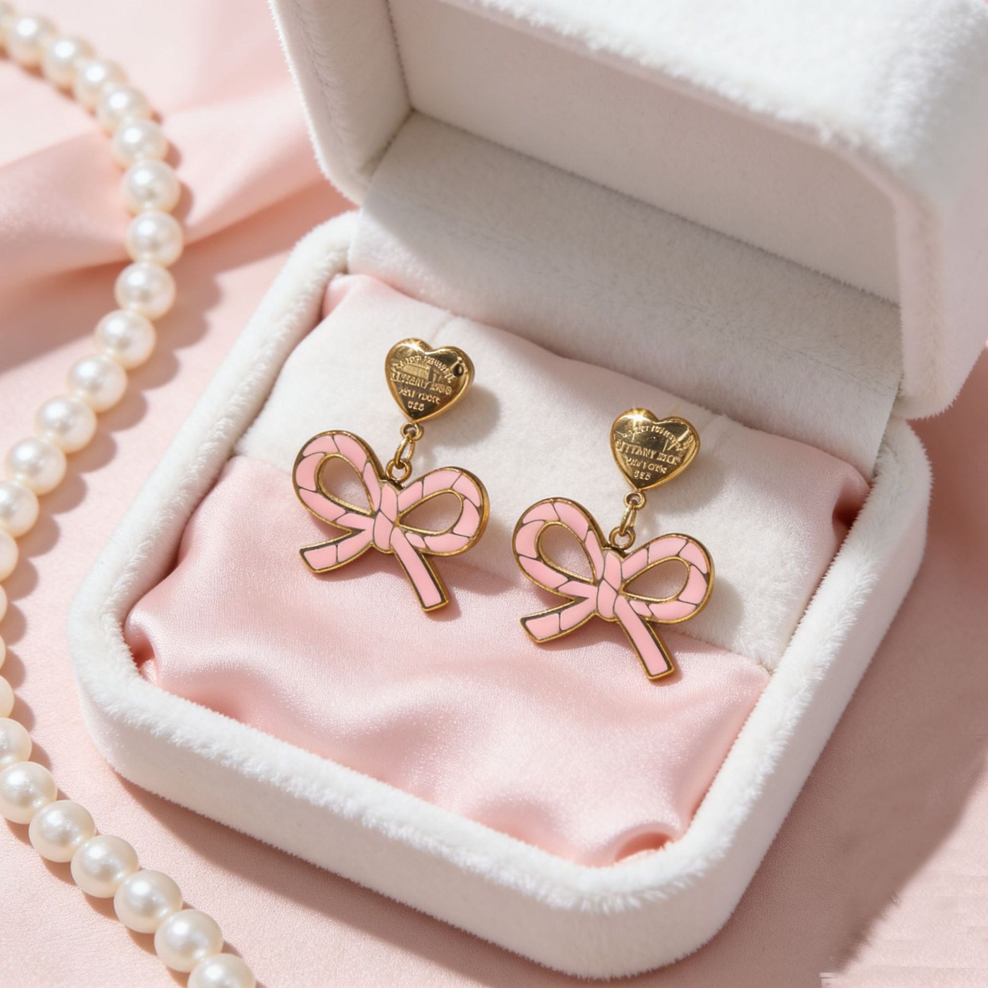 women's lightweight bowknot stainless steel stud earrings