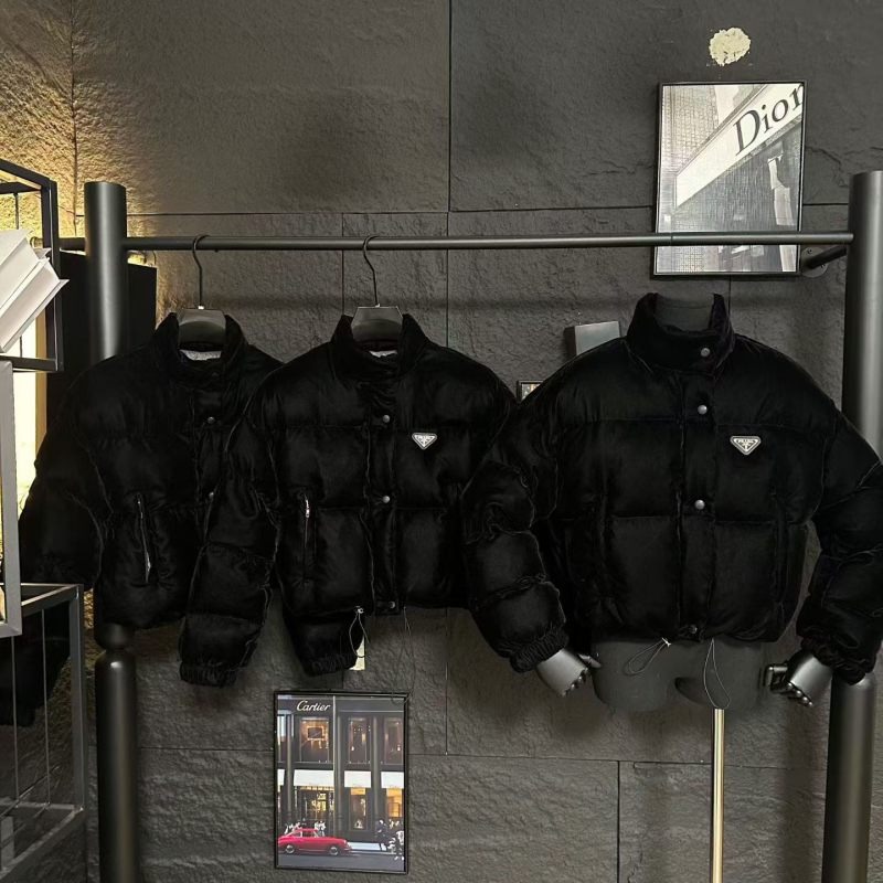 PRADA Autumn and winter velvet down jacket