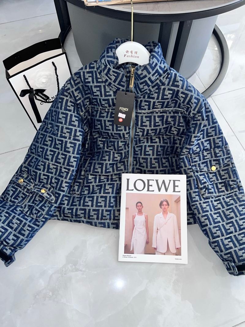 Fendi stand collar down jacket
