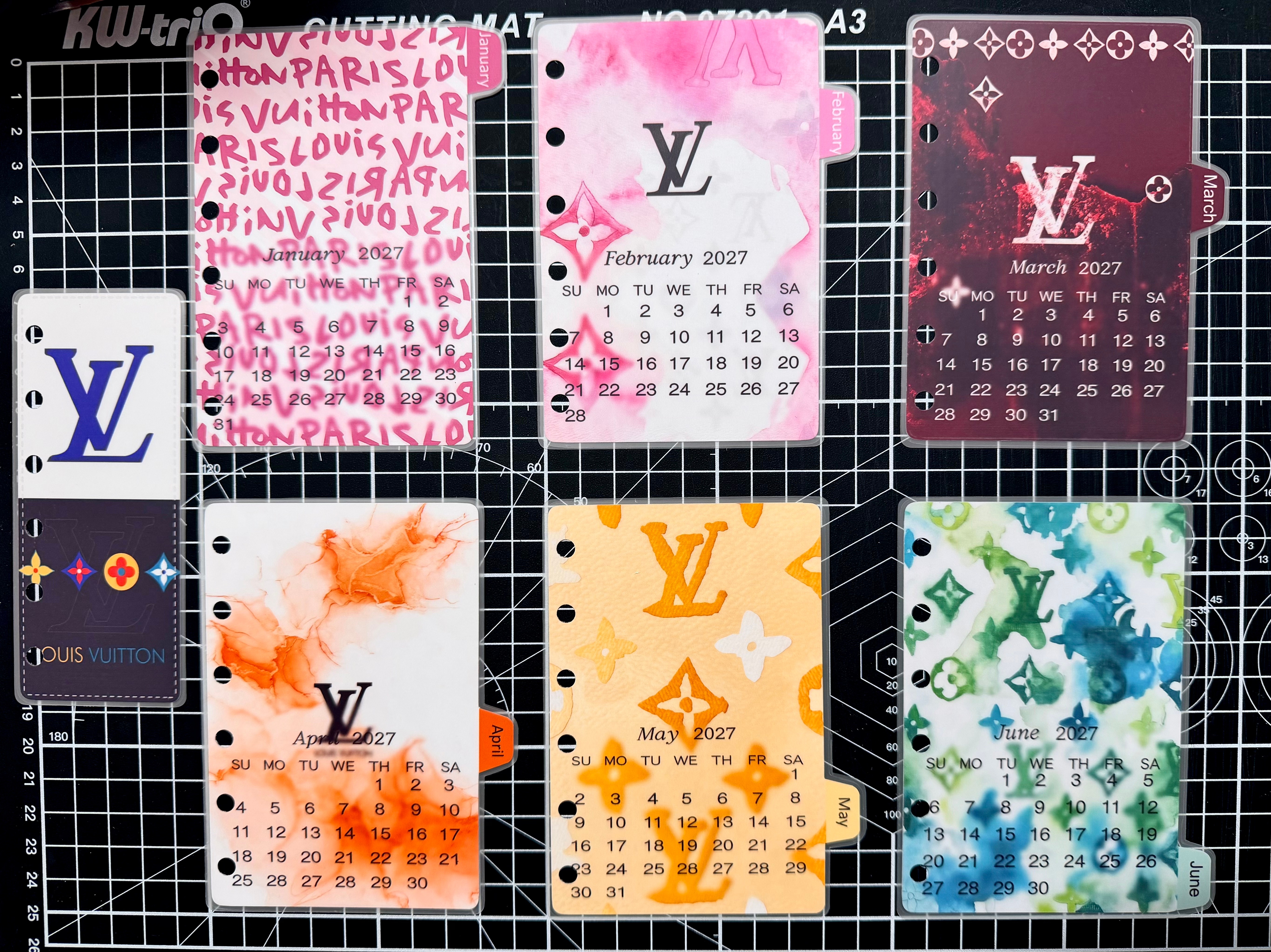 2027 LV calendar separator page with one homepage and 12 months