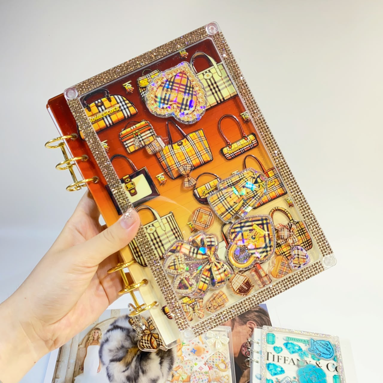 00049# !!! A5- Size !!! Shaker acrylic notebook for DIY