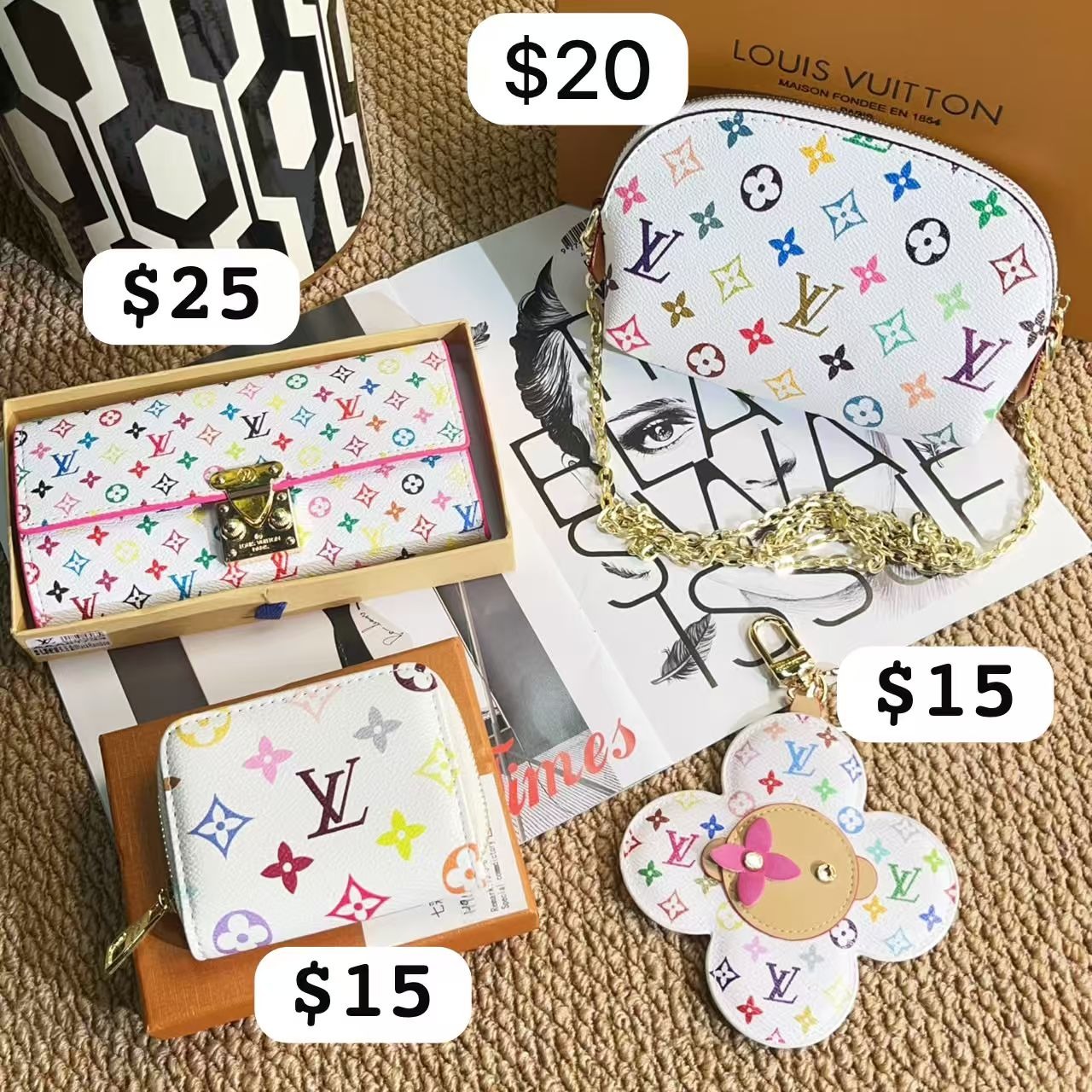 Lv White Tri-color Porcelain Series Display Collection