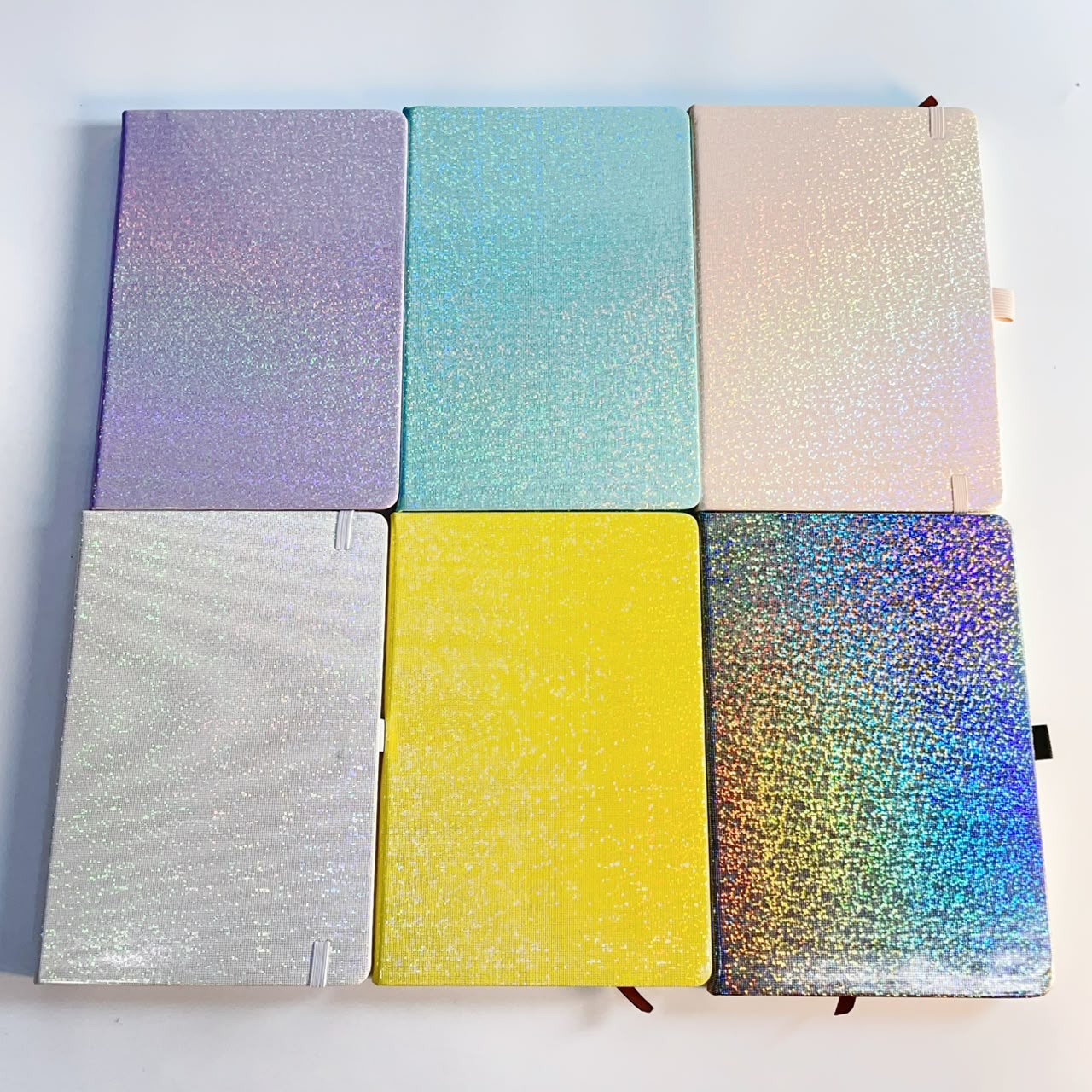 Holographic glitter notebook