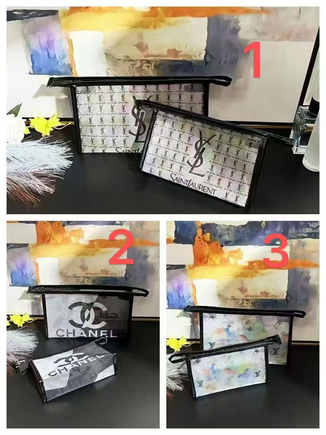 01292# Designer transparent Makeup bag