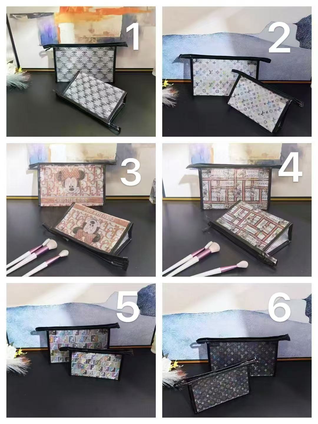 01292# Designer transparent Makeup bag