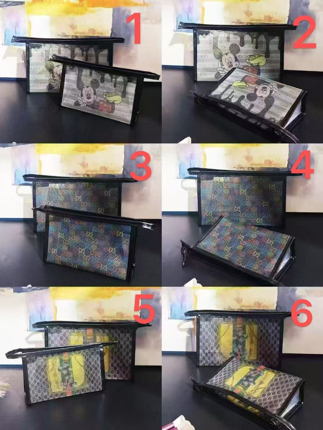 01292# Designer transparent Makeup bag
