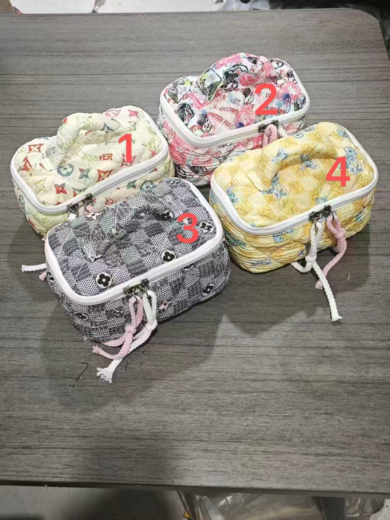 Designer Winter cotton makeup bag